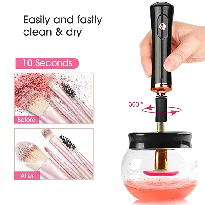 10 Seconds Silicone Makeup Brushes Cleaner and Dryer Set Electric Machine for Cleaning and Washing Makeup Tools