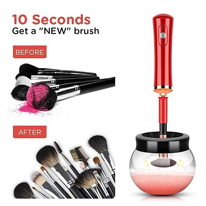 10 Seconds Silicone Makeup Brushes Cleaner and Dryer Set Electric Machine for Cleaning and Washing Makeup Tools